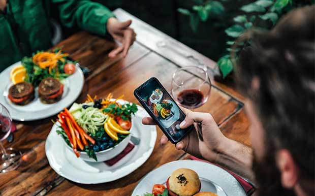 Meny eller matbild på Google-profil