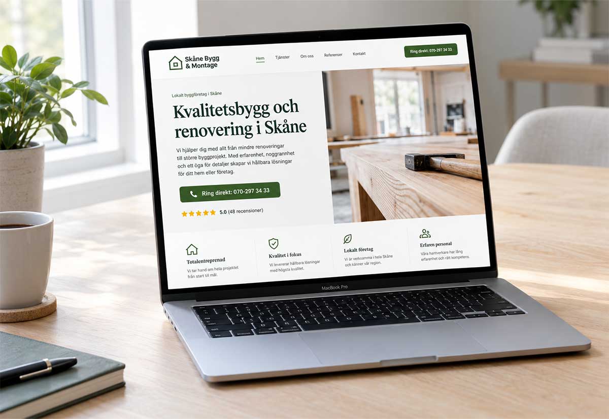 Teknisk webbutveckling och prestandaoptimering för företag i Skåne