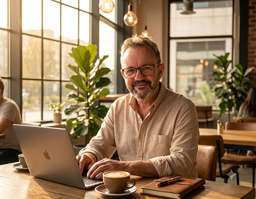 Professionell webbutvecklare och SEO-specialist i Skåne arbetar med kodning på Mellan Utveckling