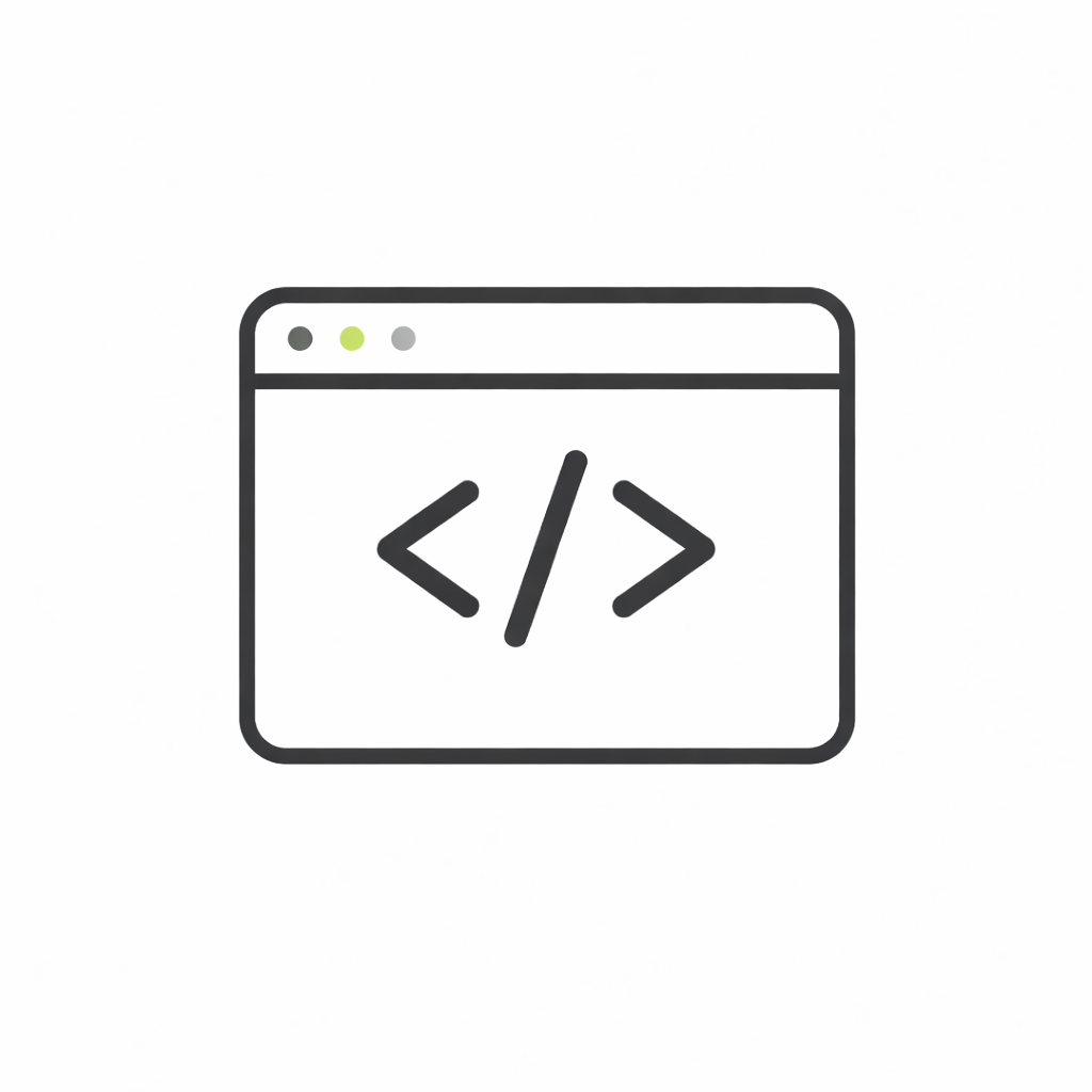 Ikon för modern webbutveckling och responsiv design
