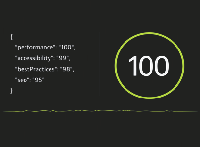 Google PageSpeed Insights score 100 som visar blixtsnabb laddtid